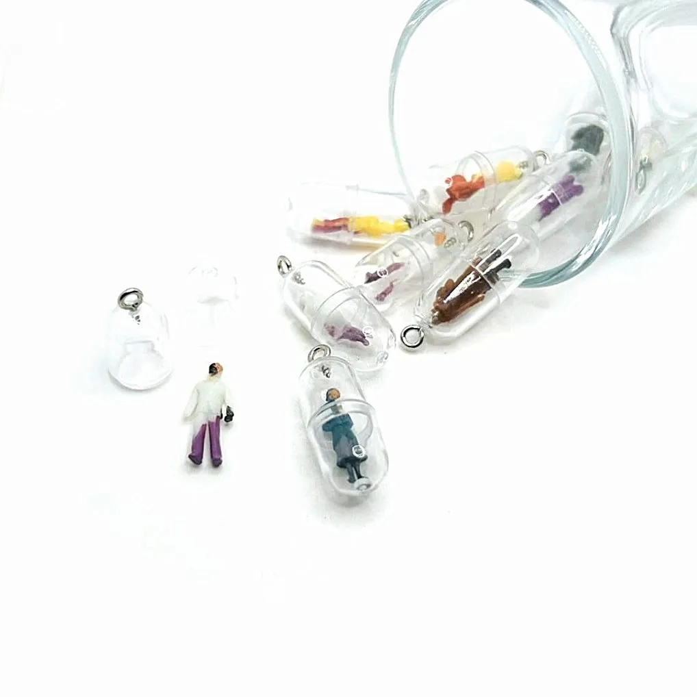 1, 4 or 20: Mixed Kawaii People Pill Wish Capsule Charms
