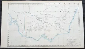1853 John Arrowsmith Rare Antique Map of The River Murray & Victoria, Australia