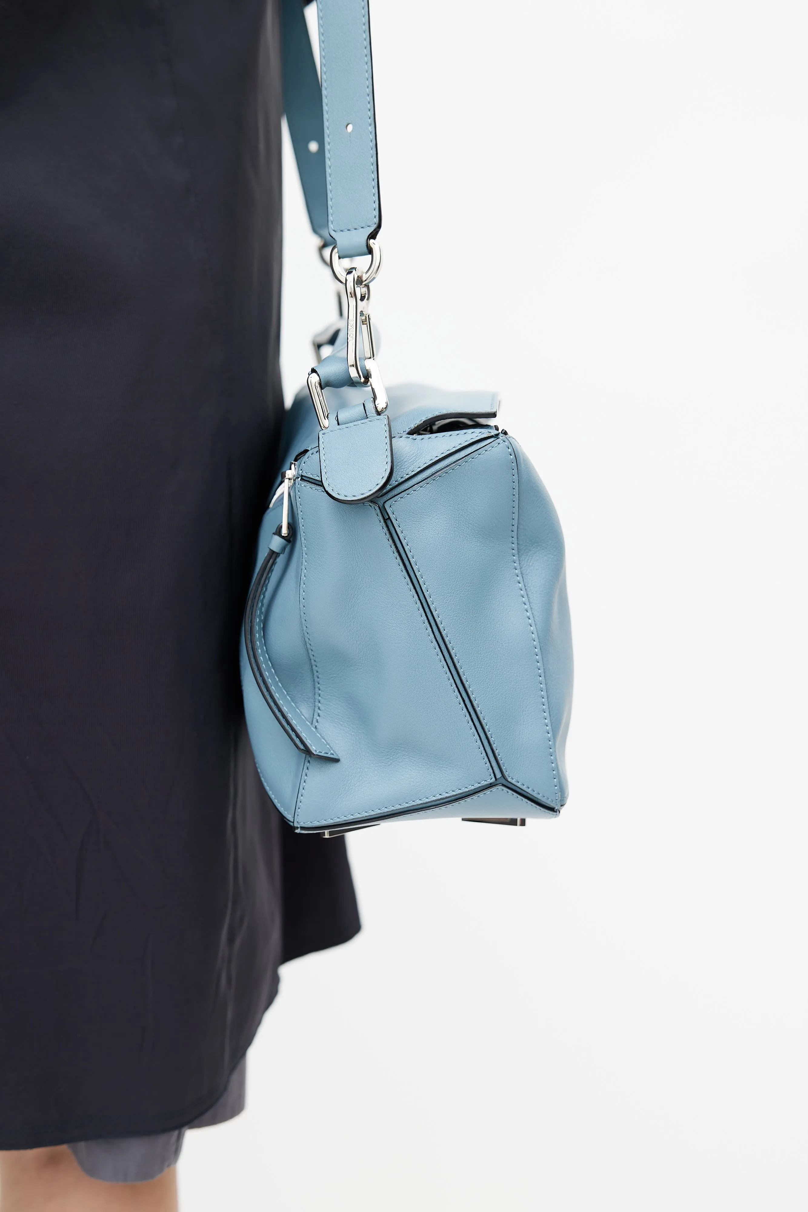 2017 Blue Medium Puzzle Bag