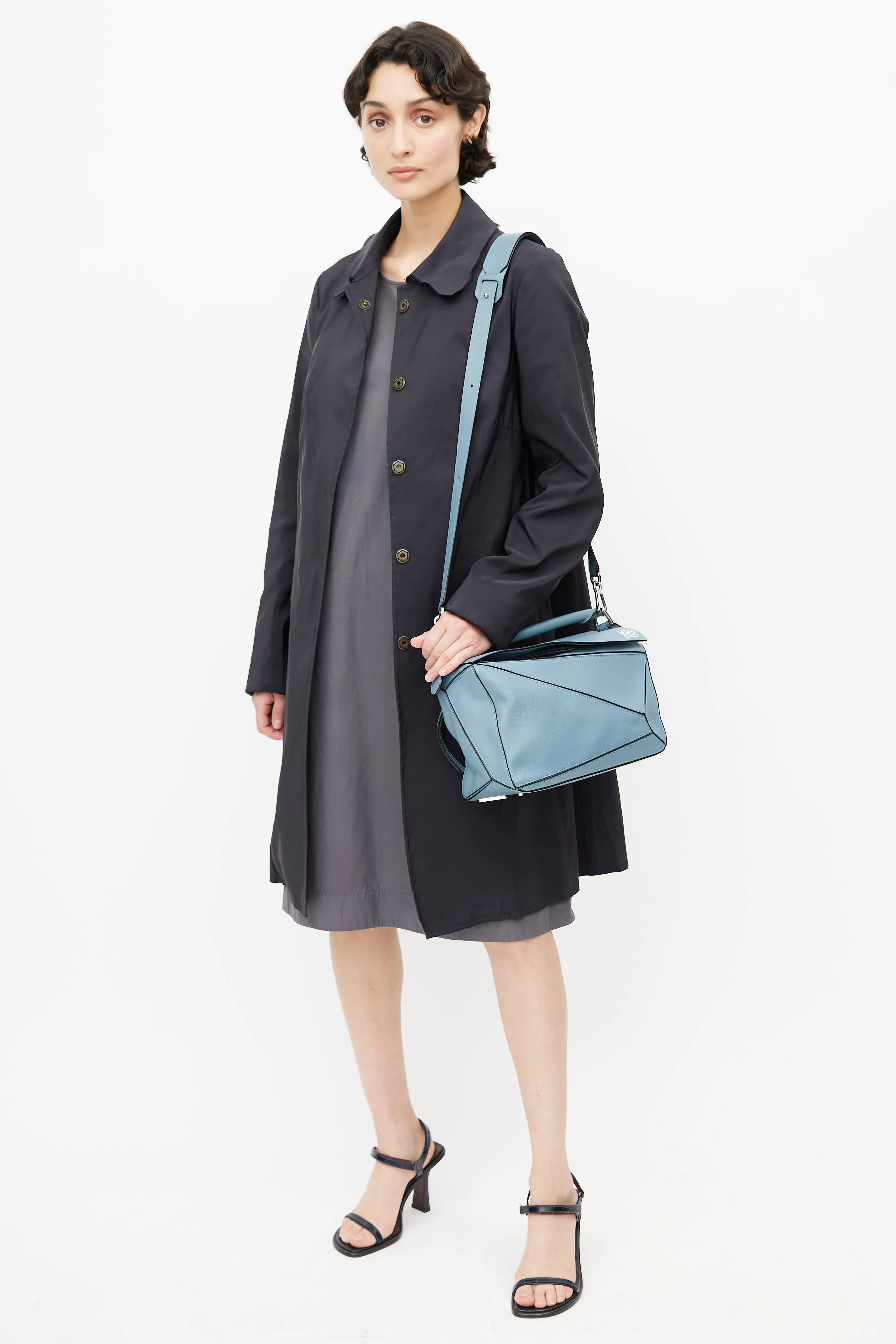 2017 Blue Medium Puzzle Bag