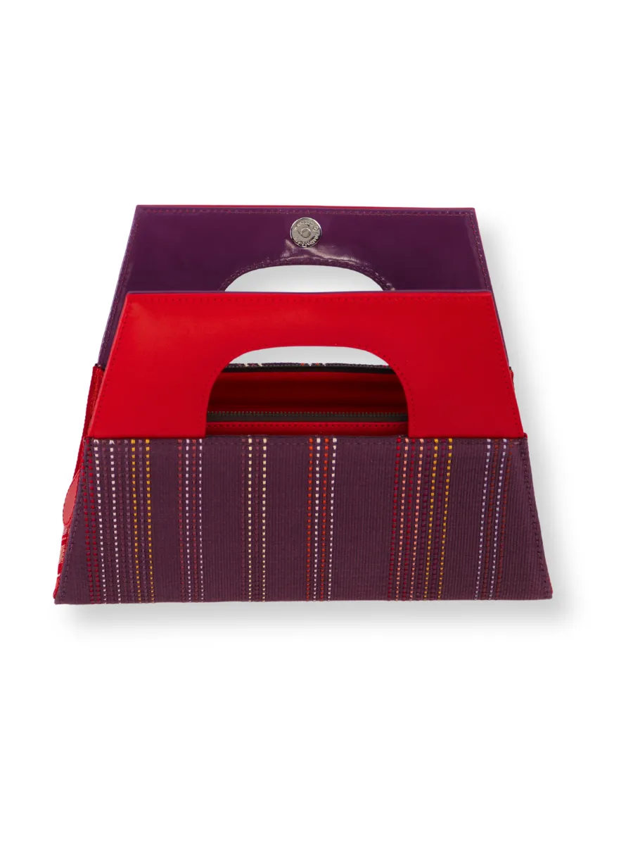 A-Chica Handbag - Purple & Red Handle