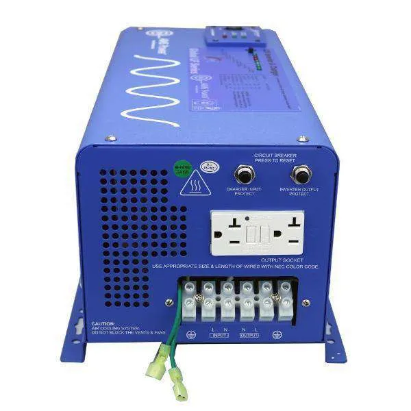 Aims Power PICOGLF20W12V120VR 2000 Watt Pure Sine Inverter Charger New