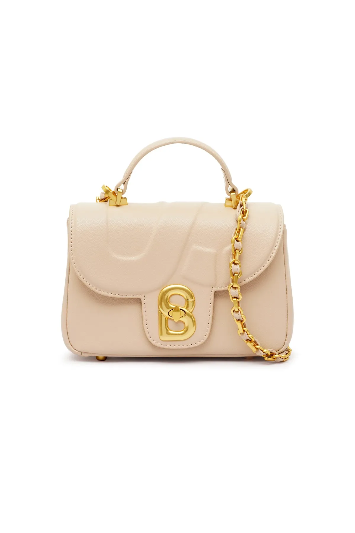 Alma Leather Flap Bag Small - Taffy