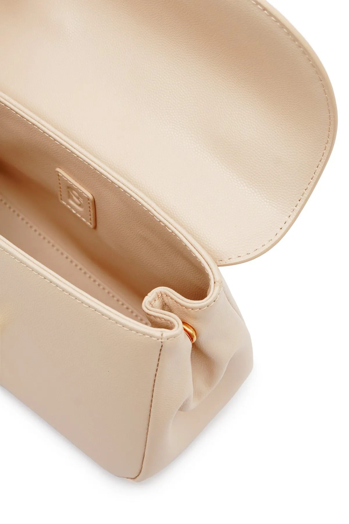 Alma Leather Flap Bag Small - Taffy