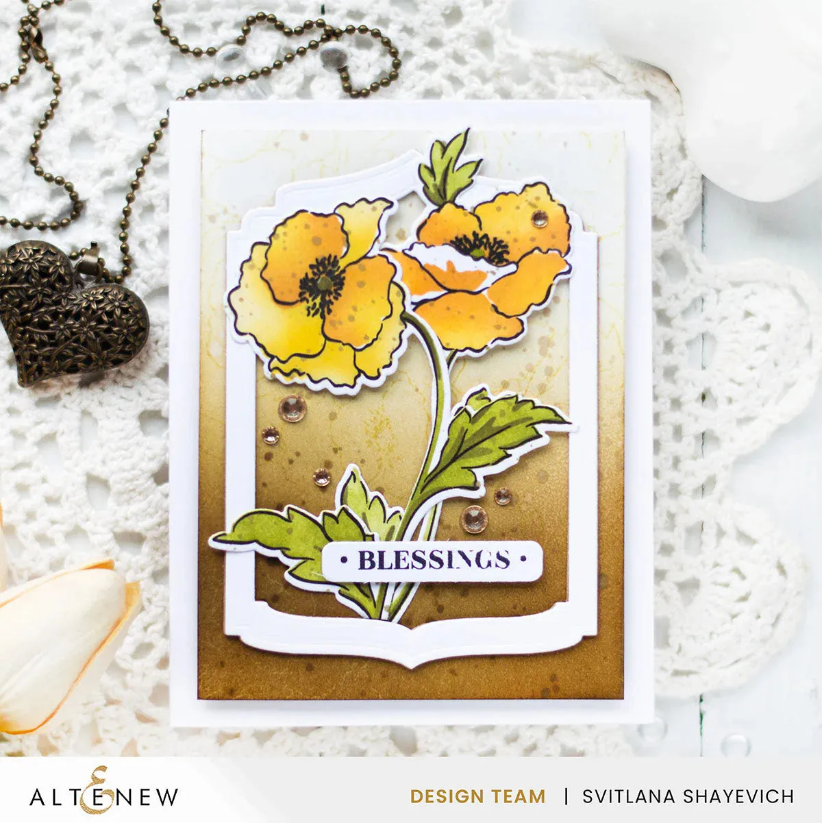 Altenew Bouquet of Poppies Stamp Set