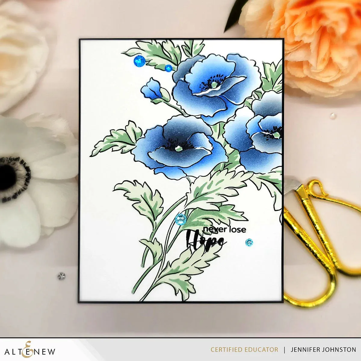 Altenew Bouquet of Poppies Stamp Set
