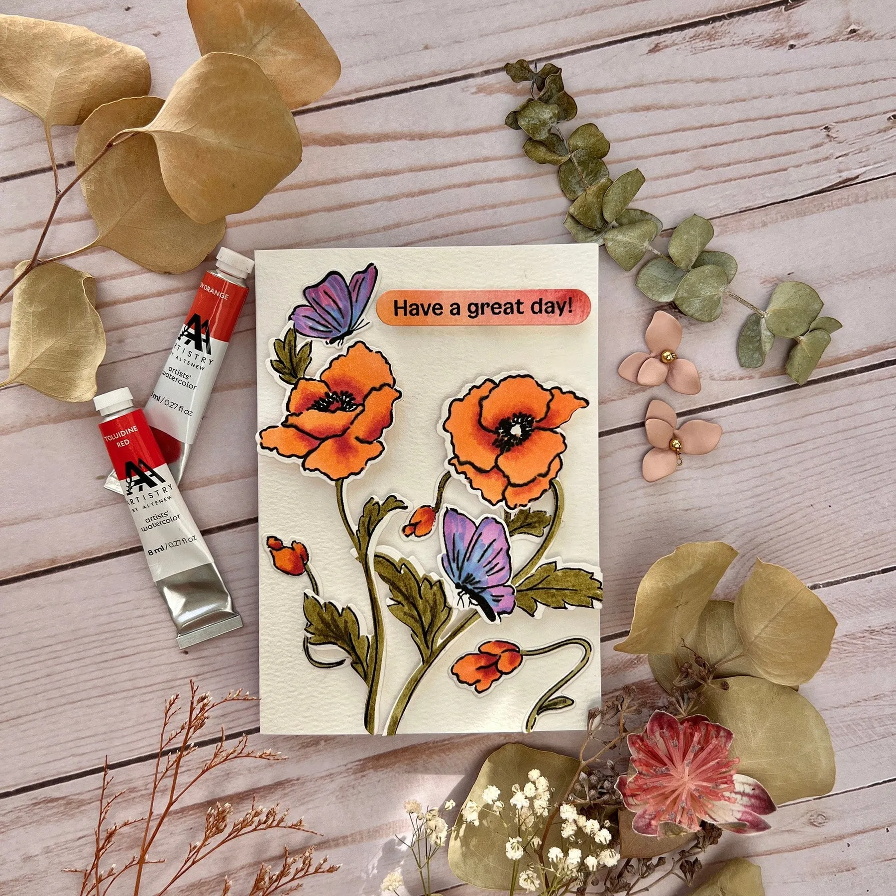 Altenew Bouquet of Poppies Stamp Set