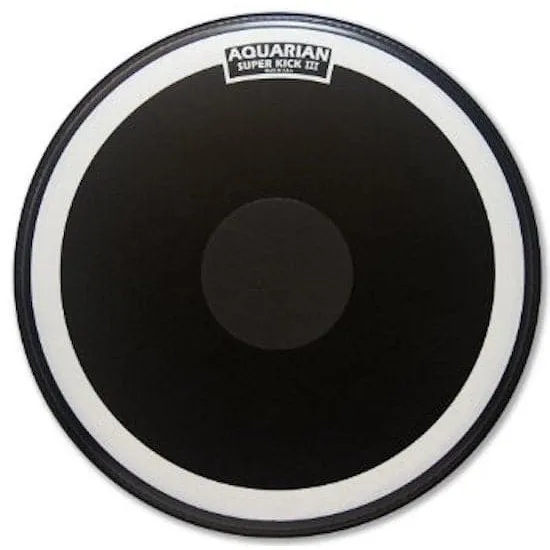 Aquarian Super Kick III Bass Drum Head w/Power Dot 24" Black