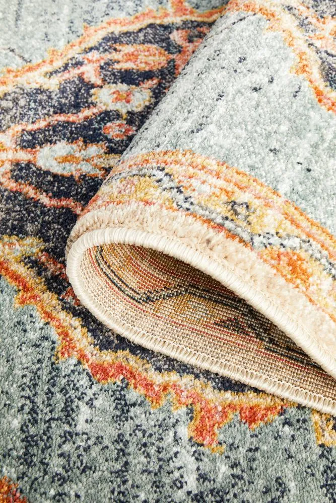 Artin Power Loomed Rust Runner Rug