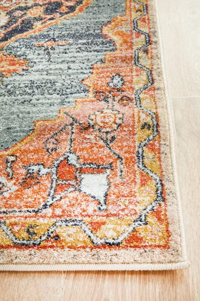 Artin Power Loomed Rust Runner Rug