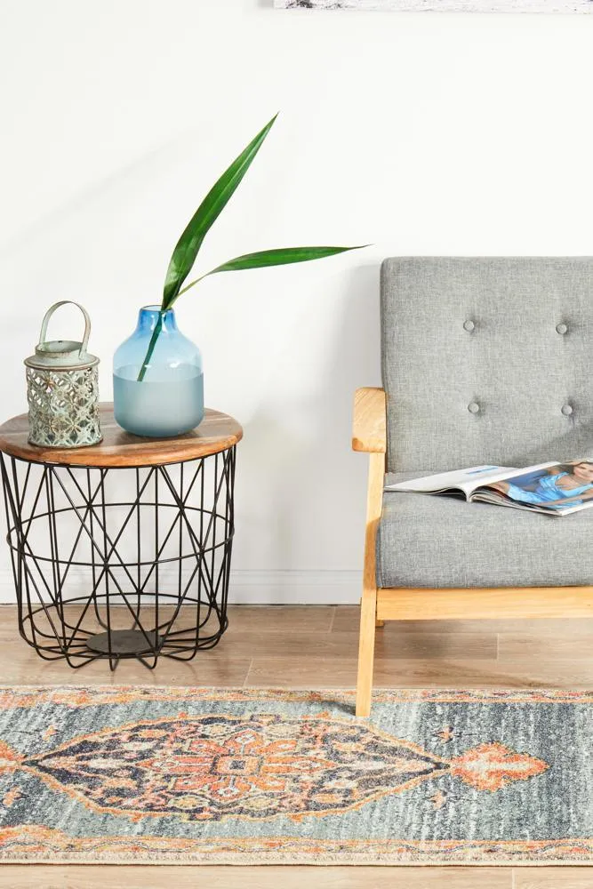 Artin Power Loomed Rust Runner Rug