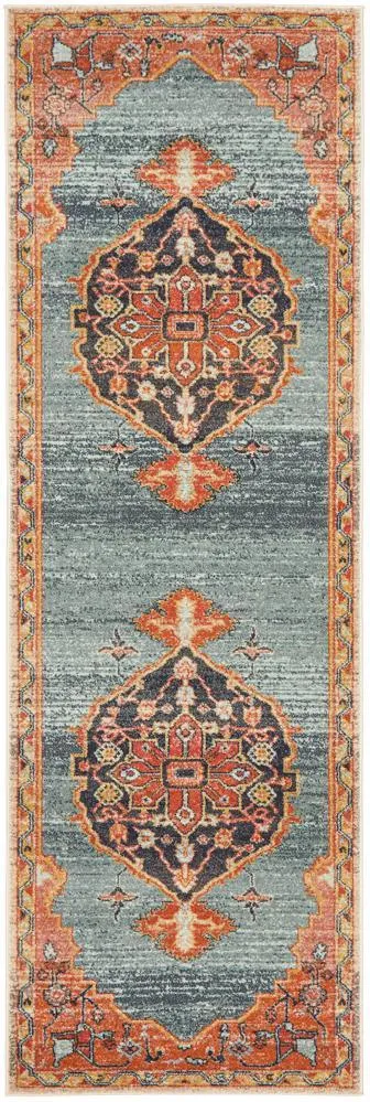 Artin Power Loomed Rust Runner Rug