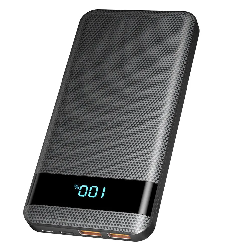 Baci PB10 Power Bank 2x USB   PD Type-C   Micro   Type-C Cable 22.5W Fast Charging 10000mAh - Black