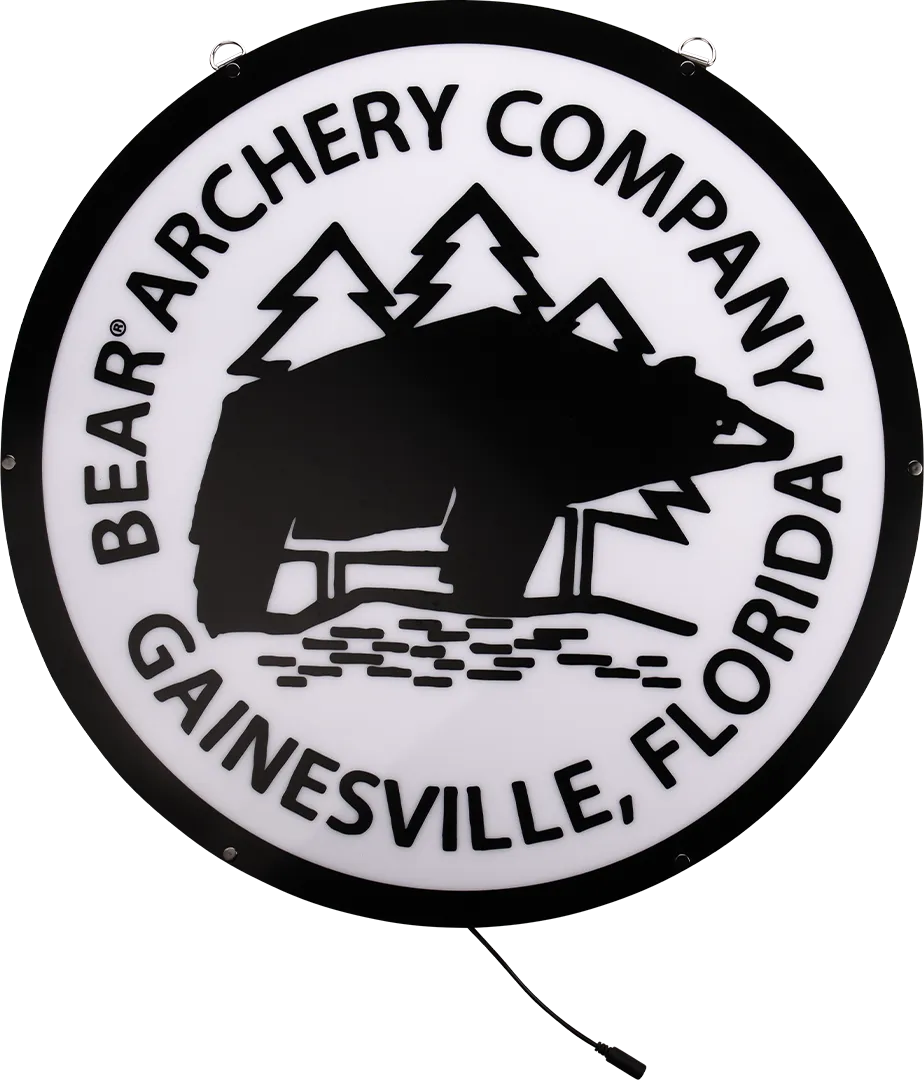 Bear Archery Traditional Logo LED Sign