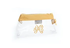Beige Classic Canvas CLEAR Bag with monogram