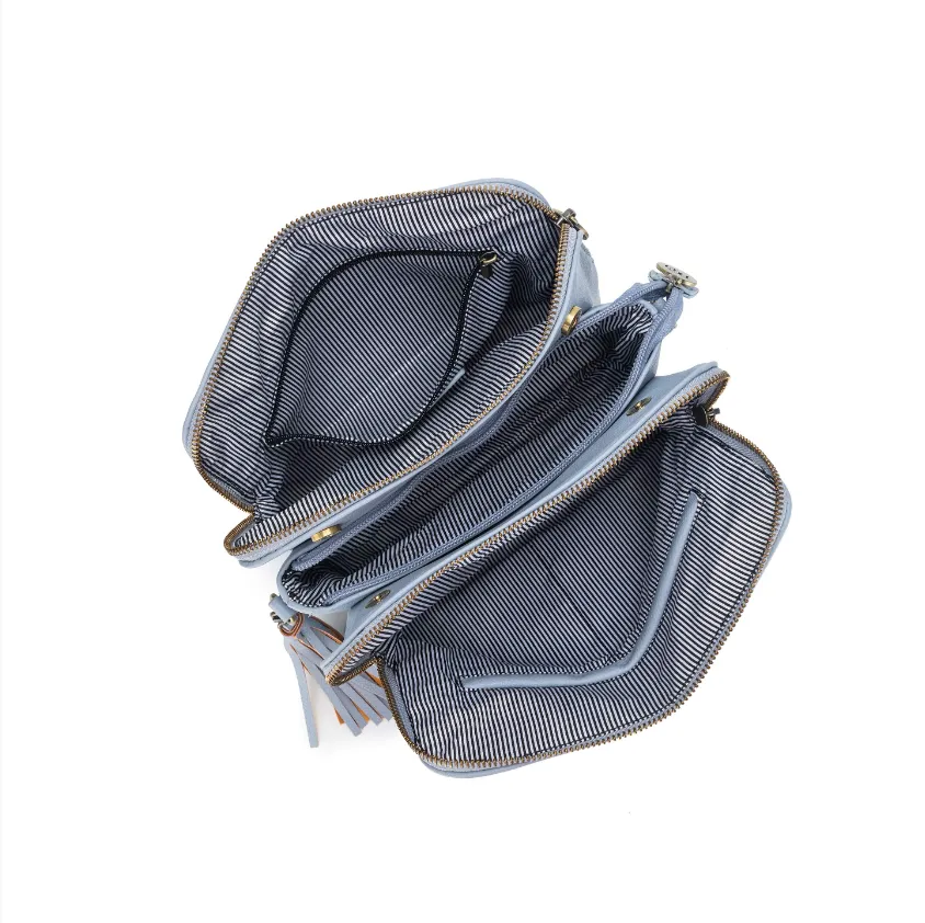 Black Caviar Designs Crossbody Bag - Parker Chambray