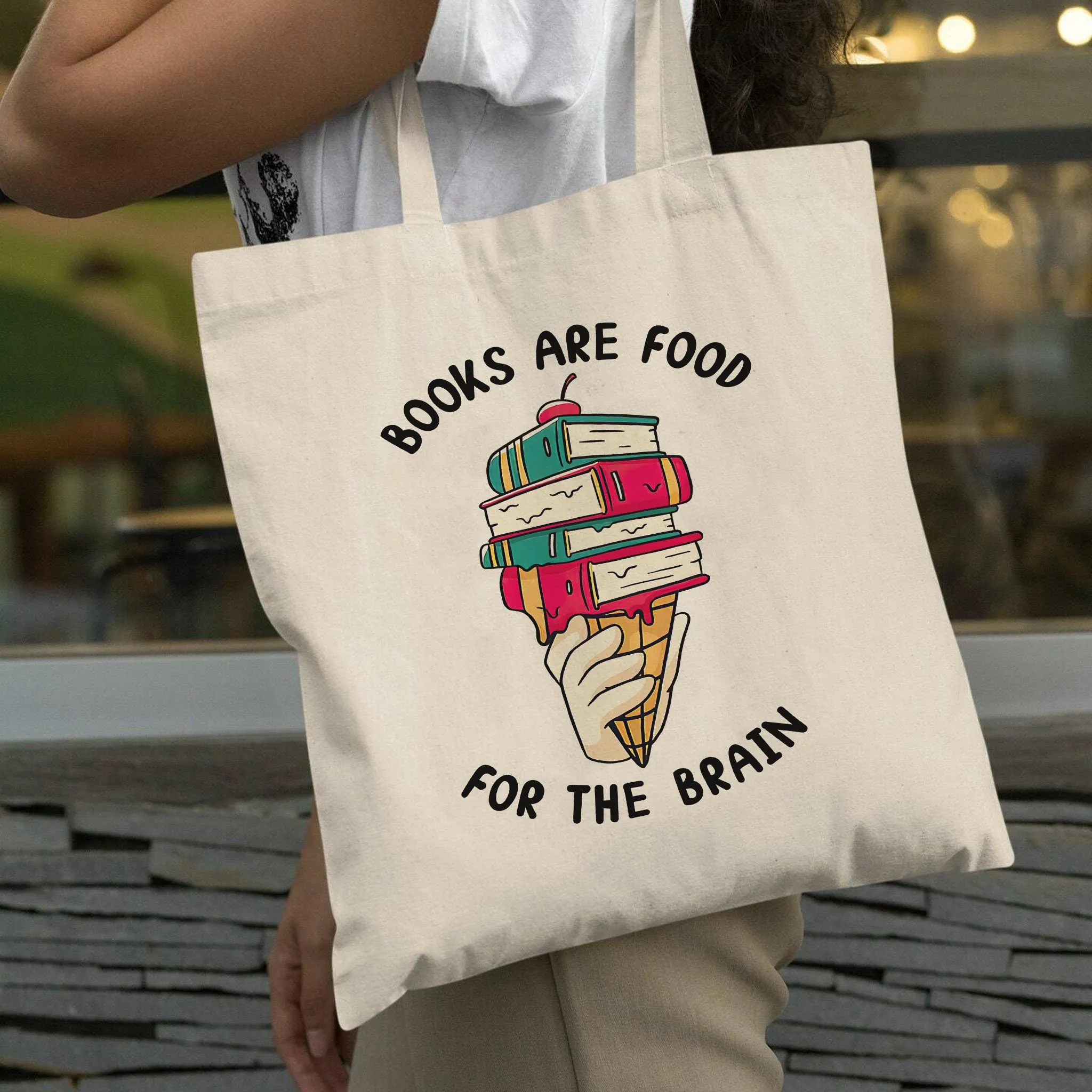 Books Are Food For The Brain Book Lovers Gift TBW375