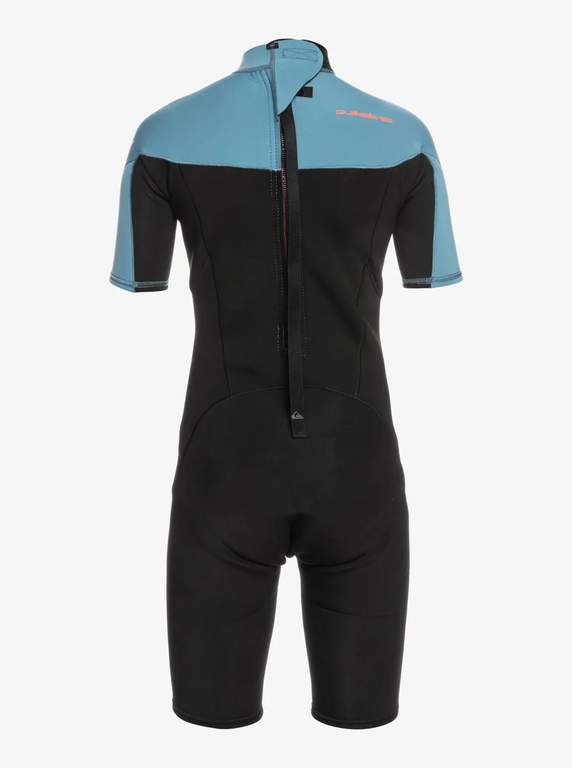 Boys 8-16 2/2mm Everyday Sessions Short Sleeve Back Zip Springsuit - Black/Provincial Blue