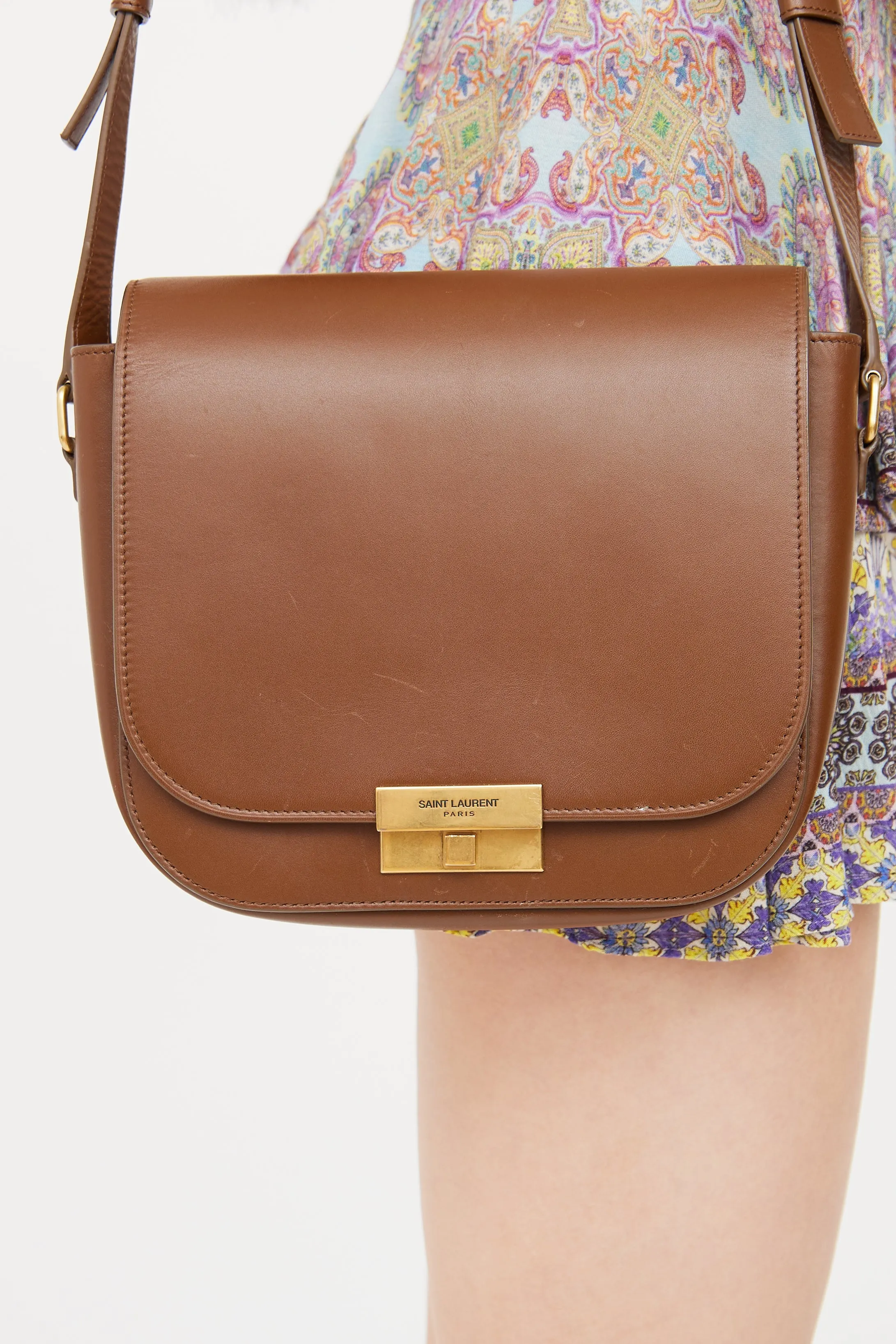 Brown Smooth Leather Betty Satchel Bag
