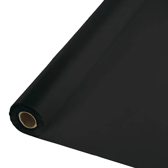 Bulk Black Velvet Plastic Banquet Roll (6 per Case)