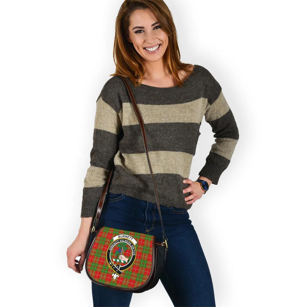 Burnett Tartan Saddle Bag with Family Crest