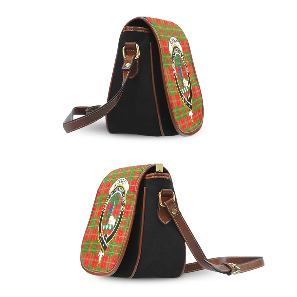 Burnett Tartan Saddle Bag with Family Crest