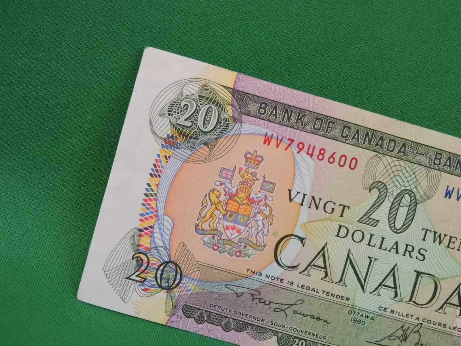 Canadian Bank Notes - ENZ - 1969 - $20 - WV7948600