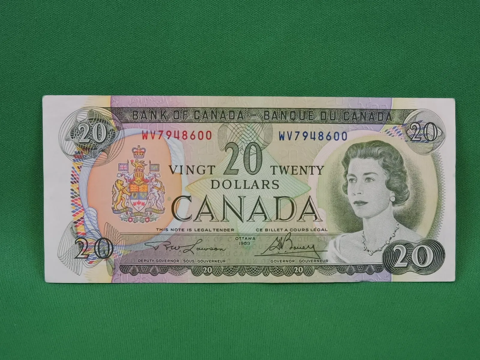 Canadian Bank Notes - ENZ - 1969 - $20 - WV7948600
