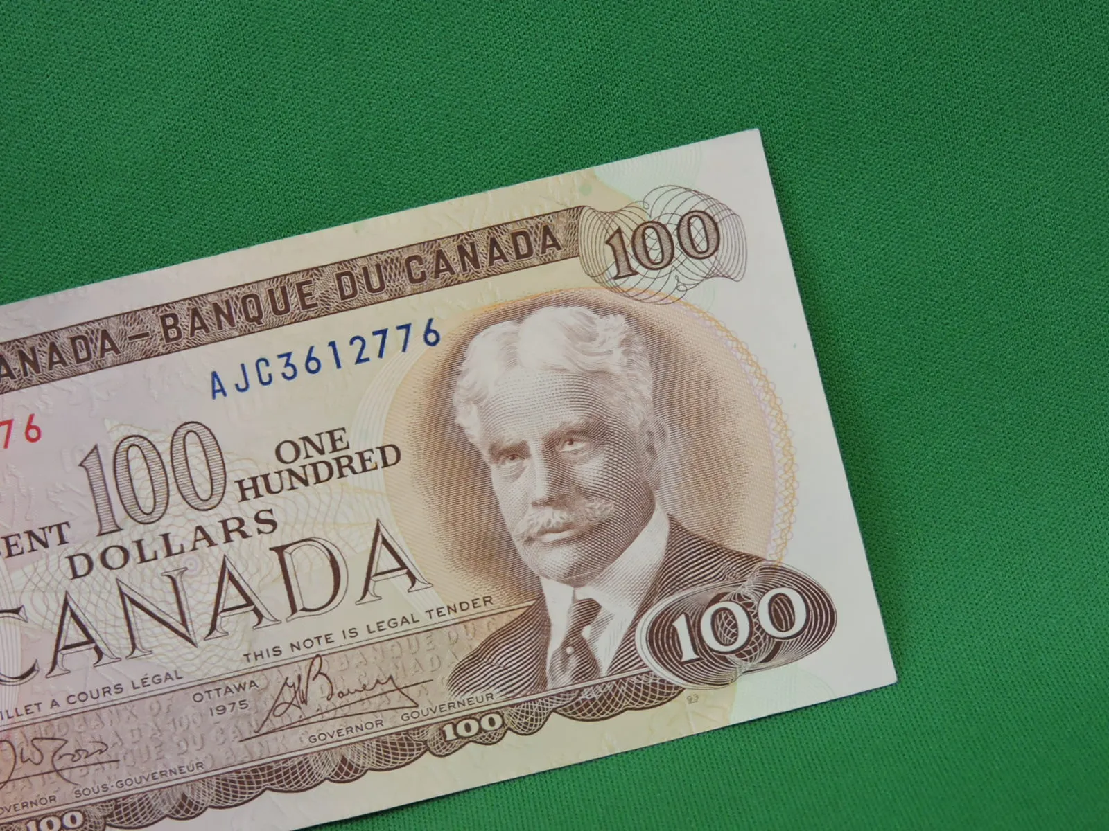 Canadian Bank Notes - ENZ - 1975 - $100 - AJC3612776