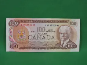 Canadian Bank Notes - ENZ - 1975 - $100 - AJD5550450