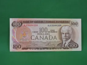 Canadian Bank Notes - ENZ - 1975 - $100 - AJE5099259