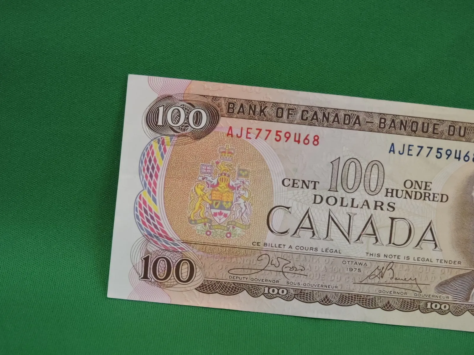 Canadian Bank Notes - ENZ - 1975 - $100 - AJE7759468