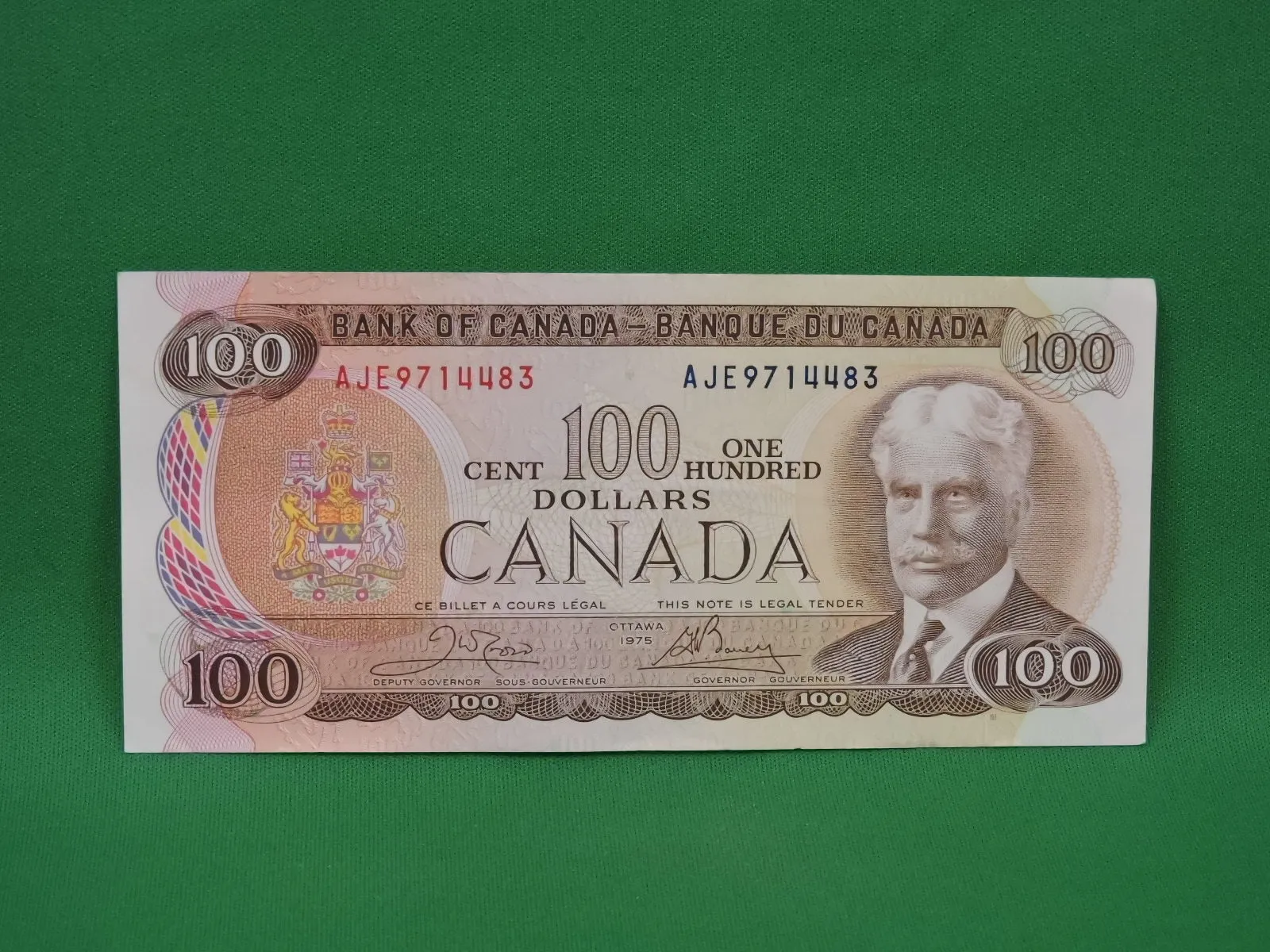 Canadian Bank Notes - ENZ - 1975 - $100 - AJE9714483