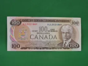 Canadian Bank Notes - ENZ - 1975 - $100 - AJL5521889