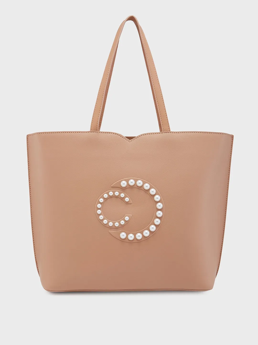 Caprese Pink Cloud Tote Medium Solid Women'S Office Handbag Black