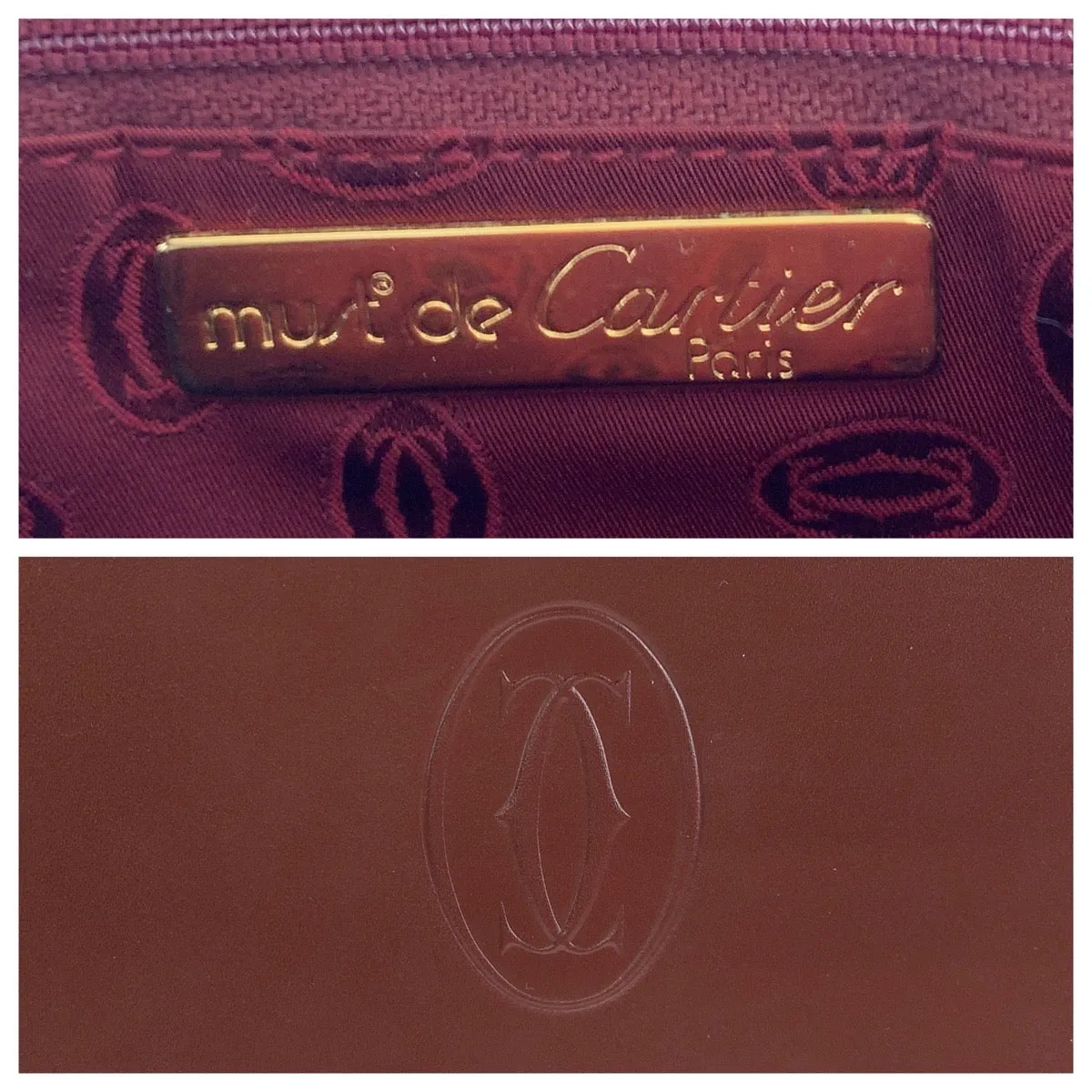 Cartier Must Line Clutch Bag Wine Red