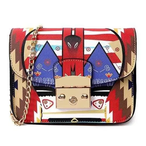 Chains Print Mini Crossbody Bag