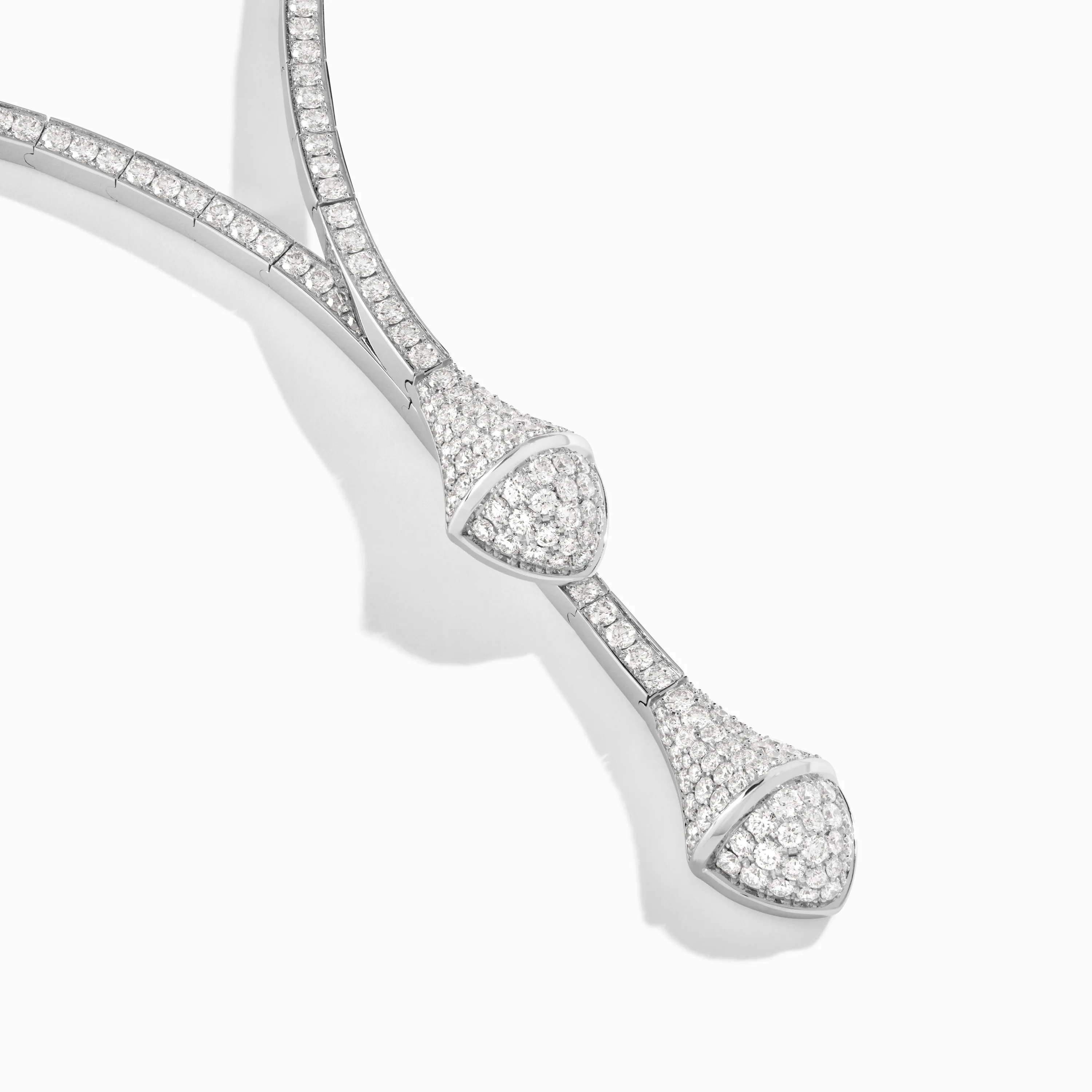 Cleo Full Diamond Drop Collar Channel Set Diamond Necklace