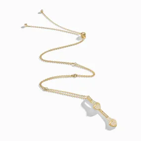 Cleo Long Chain Full Diamond Drop Pendant Necklace