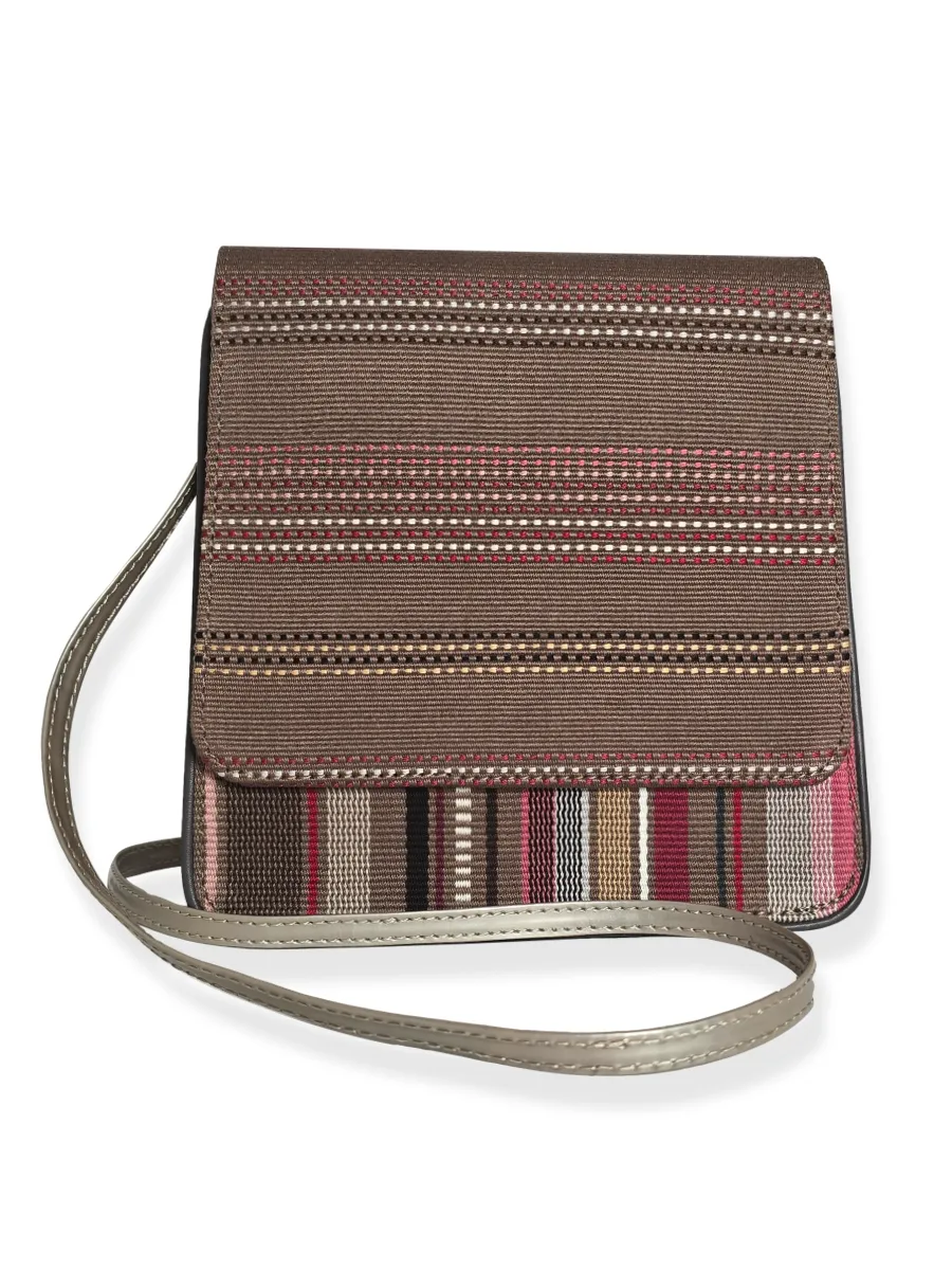 Cocktail Crossbody Taupe Silver Red 01