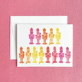 Colorful Christmas Nutcrackers Greeting Card