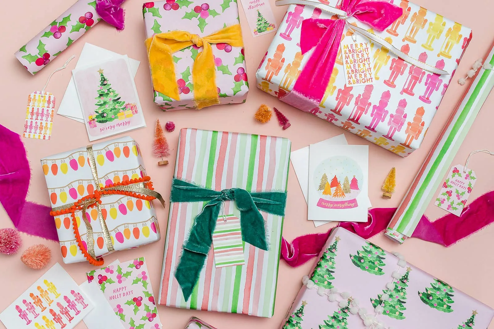 Colorful Christmas Nutcrackers Greeting Card