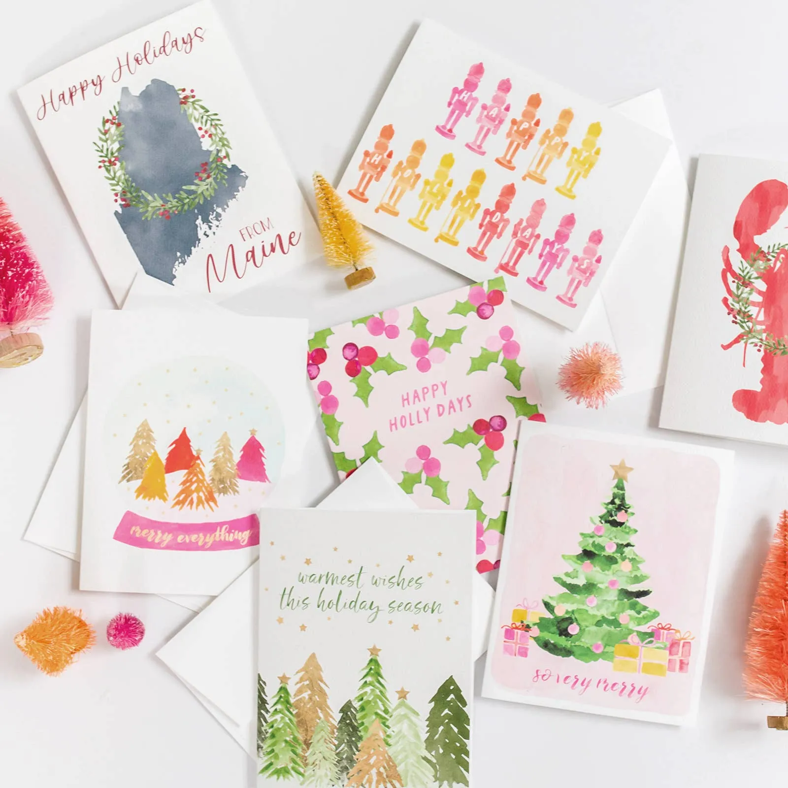 Colorful Christmas Nutcrackers Greeting Card