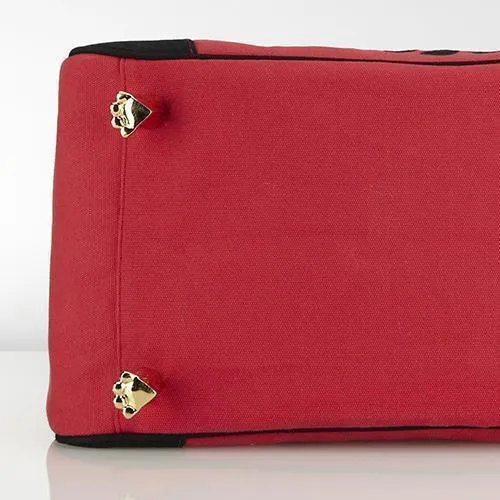 Doggie Style Rescue Me Tote Canvas Dog Carrier Red