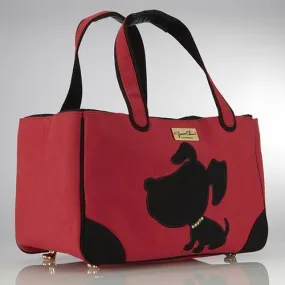 Doggie Style Rescue Me Tote Canvas Dog Carrier Red