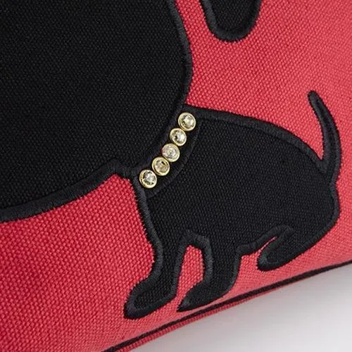 Doggie Style Rescue Me Tote Canvas Dog Carrier Red