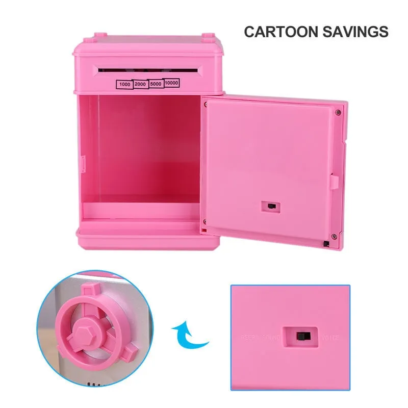 Electronic Piggy Bank ATM Mini Money Box Safety Password Chewing Coin Cash Deposit Machine Christmas Gift for Children Kids
