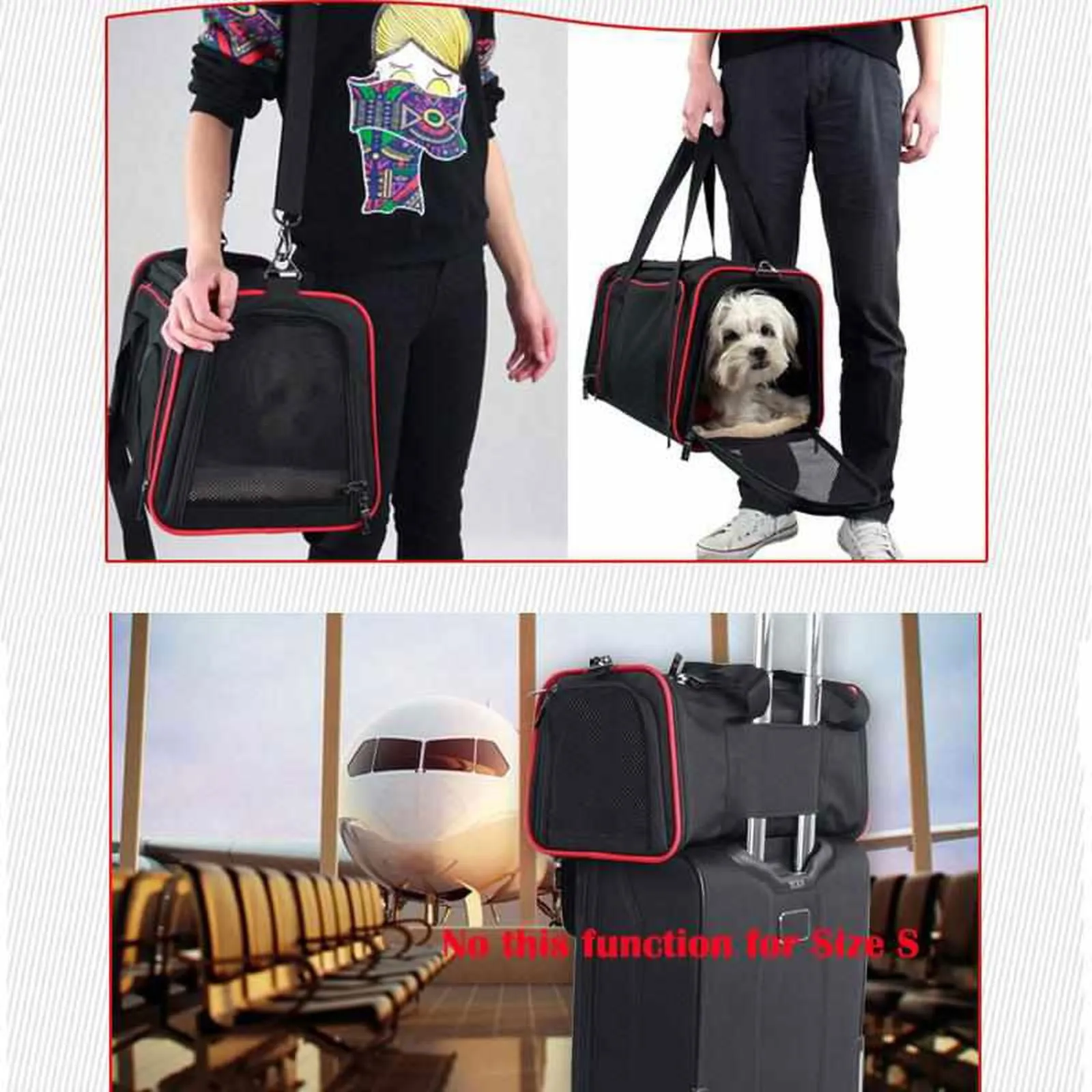 Fashion Breathable Pet Slings 1 Side Expandable Dog/Cat Carrier - Outdoor Pet Travel Bag