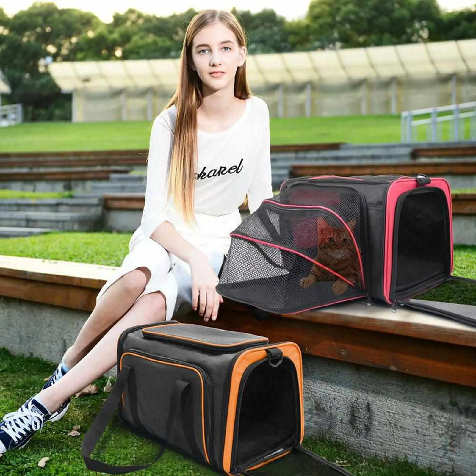 Fashion Breathable Pet Slings 1 Side Expandable Dog/Cat Carrier - Outdoor Pet Travel Bag