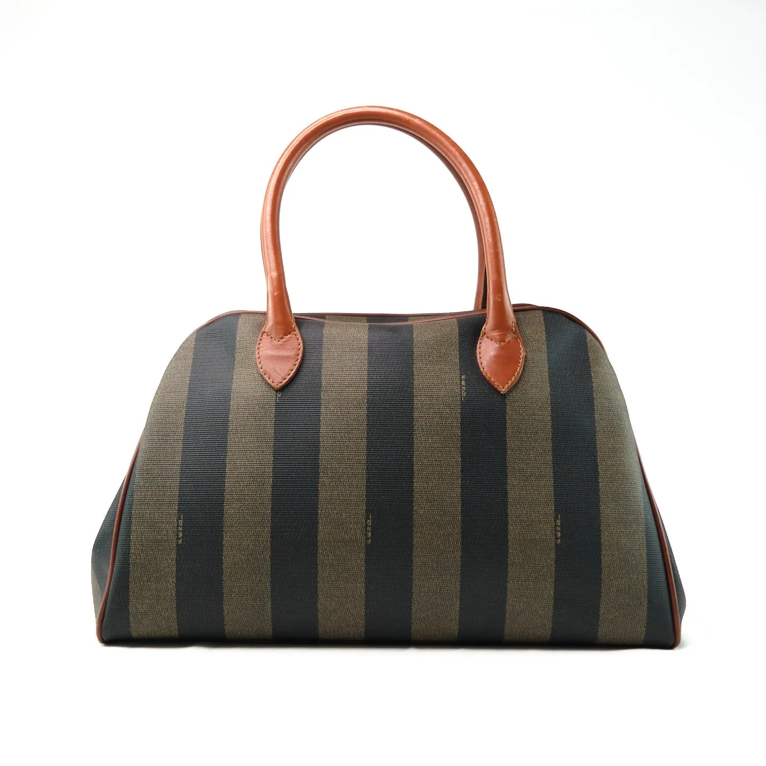 Fendi Pequin Canvas Handbag - '10s